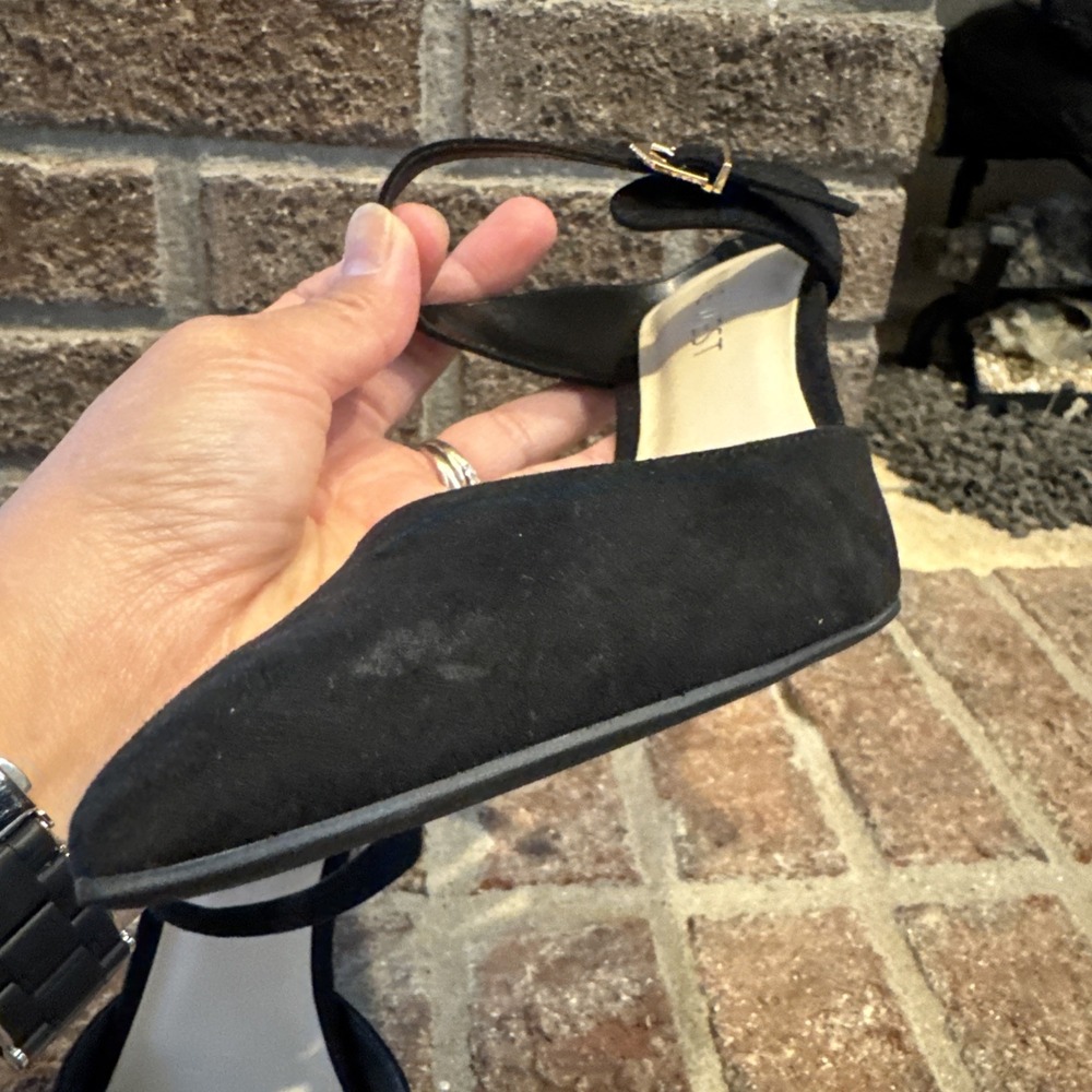 Nine West Women's Black Mary Jane Slip On Mule Heels Size 5.5 #543 - Picture 14 of 16